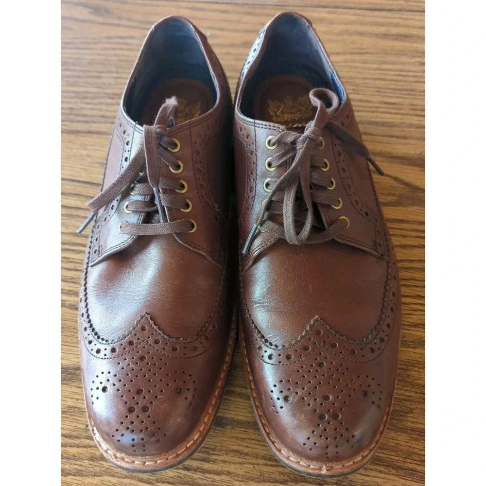 Cole Haan‎ Grand OS Men's Wingtip Oxford Brown Leather Shoes Size 7 M